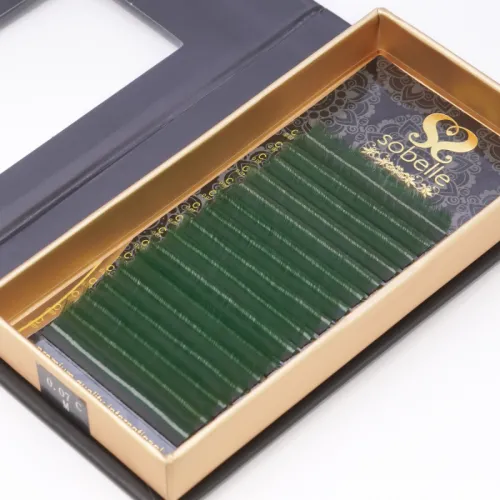 Cílios Volume Russo Mink Lash Colors Verde Sobelle